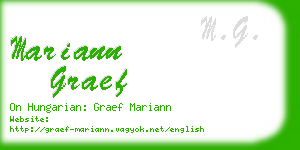 mariann graef business card